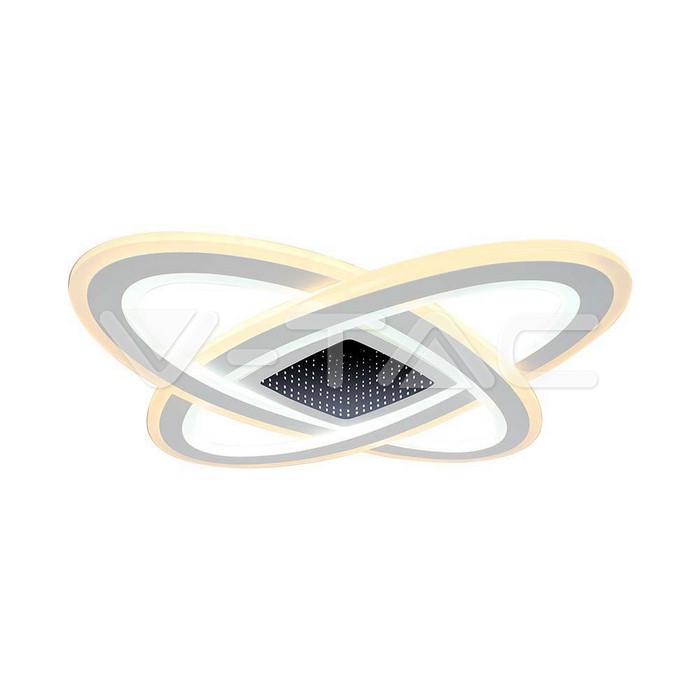 VT-7962 130W LED SMART DECORATIVE CEILING LAMP 50x50x5CM 3IN1 DIMMABLE+REMOTE