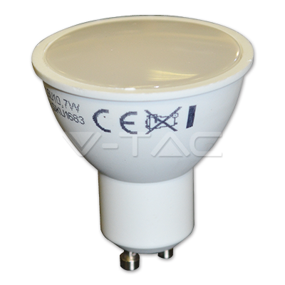 VT-2779 LED Spotlight - 7W GU10 SMD White Plastic 4500K