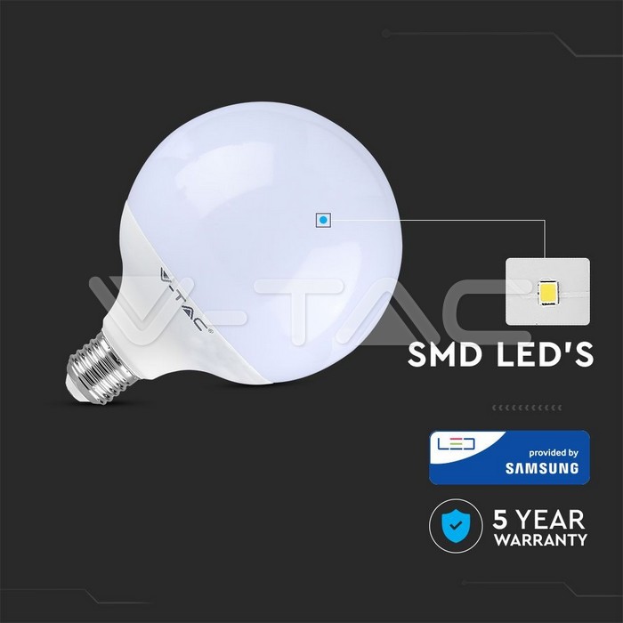 VT-242 22W G120 PLATIC BULB WITH SAMSUNG CHIP 3000K E27(120LM/WATT)