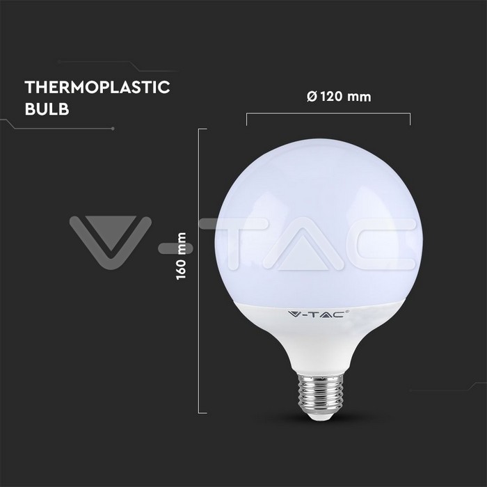 VT-242 22W G120 PLATIC BULB WITH SAMSUNG CHIP 3000K E27(120LM/WATT)
