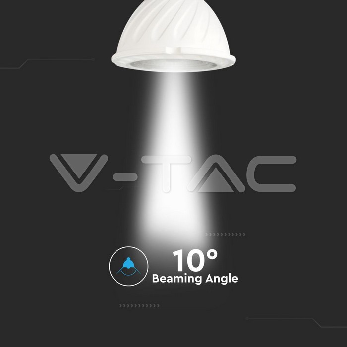 VT-249 6W GU10 RIPPLE PLASTIC SPOTLIGHT WITH SAMSUNG CHIP 3000K 10 D