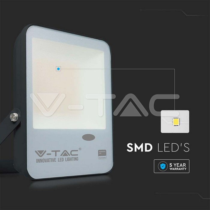 VT-205 LED Spotlight SAMSUNG CHIP - GU10 5W Smooth Plastic 110°D 3000K