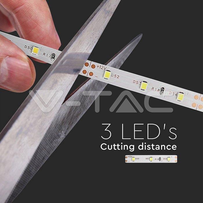 VT-3528 IP20 LS3528 60 LED BLUE NON WATERPROOF WHITE PCB