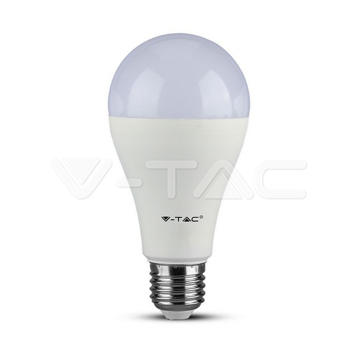VT-217-D LED Bulb SAMSUNG Chip 17W E27 A65 Plastic 4000K Dimmable