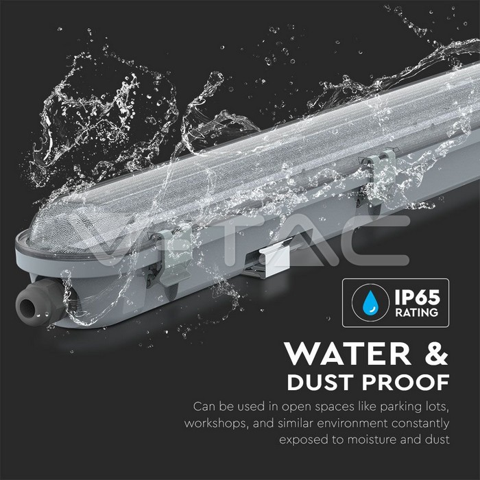 VT-60018 LED Waterproof Fitting M-Series 600mm 18W 6400K 120 lm/W
