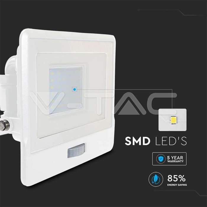 VT-205 LED Spotlight SAMSUNG CHIP - GU10 5W Smooth Plastic 110°D 4000K