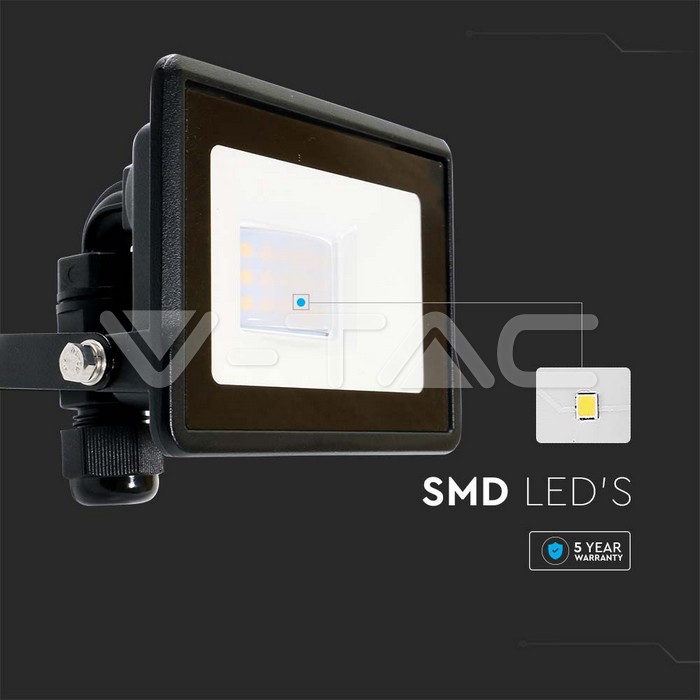 VT-118 10W LED FLOODLIGHT SAMSUNG CHIP DIRECT CONNECTION 6400K BLACK BODY