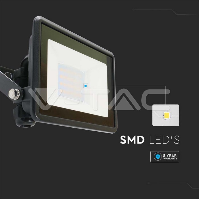 VT-128 20W LED FLOODLIGHT SAMSUNG CHIP DIRECT CONNECTION 4000K BLACK BODY