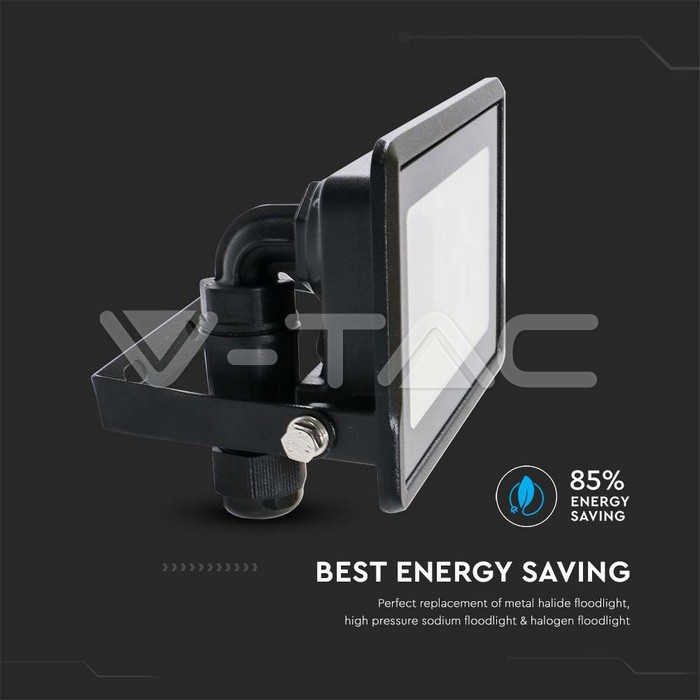 VT-138 30W LED FLOODLIGHT SAMSUNG CHIP DIRECT CONNECTION 6400K BLACK BODY