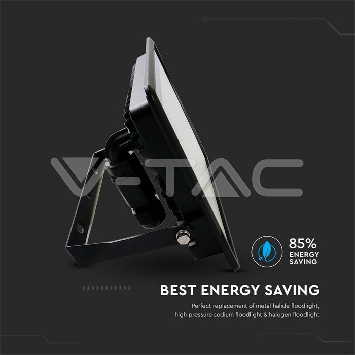 VT-158 50W LED FLOODLIGHT SAMSUNG CHIP DIRECT CONNECTION 4000K BLACK BODY