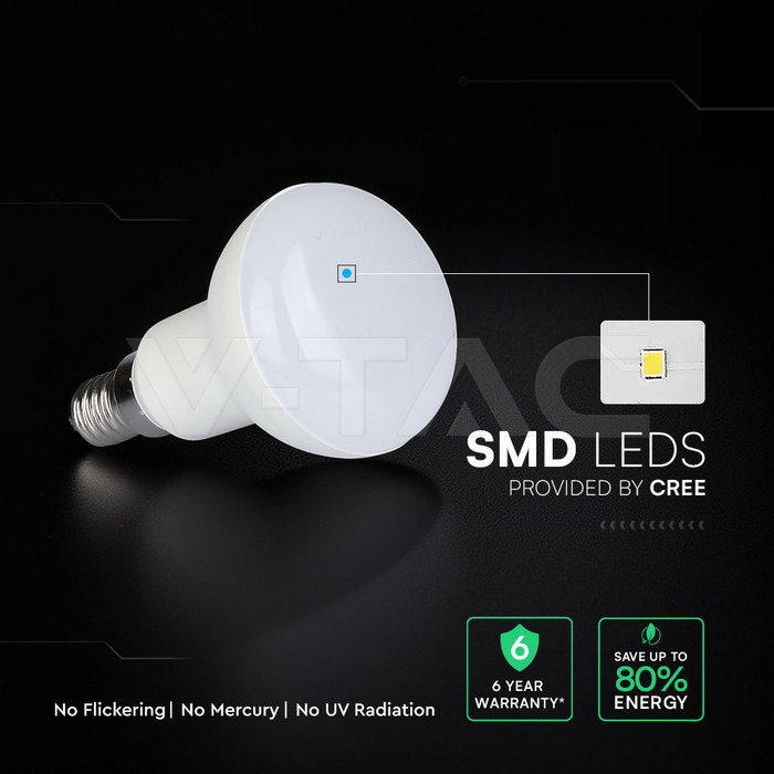 VT-250 4.8W R50 LED BULB SAMSUNG CHIP 6500K E14