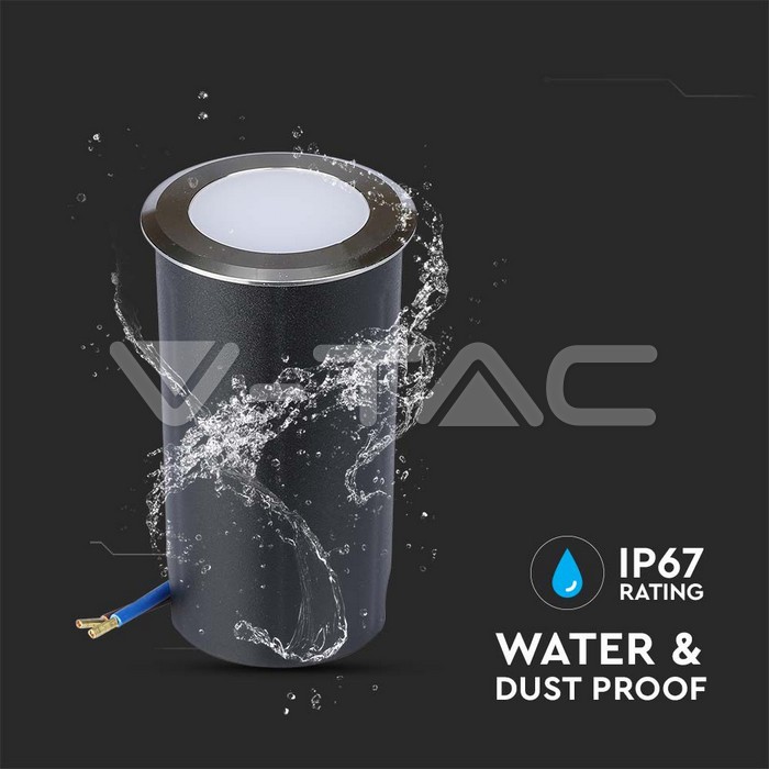 VT-1151 1W LED UNDERGROUND LIGHT 6400K SILVER