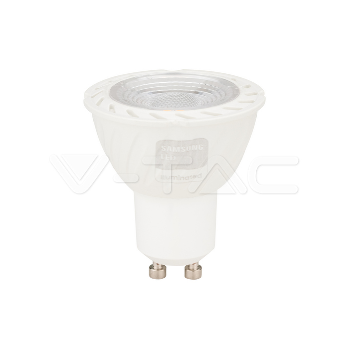 VT-277 6W GU10 SMD PLASTIC SPOTLIGHT WITH LENS &amp; SAMSUNG CHIP 4000K