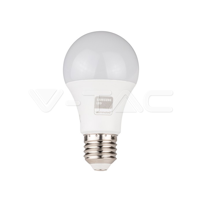 VT-211 10.5W A60 LED PLASTIC BULB SAMSUNG CHIP 6500K E27