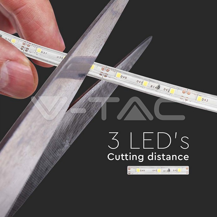 VT-3528 60 5W LED STRIP LIGHT BLUE IP65 (5M/ROLL)