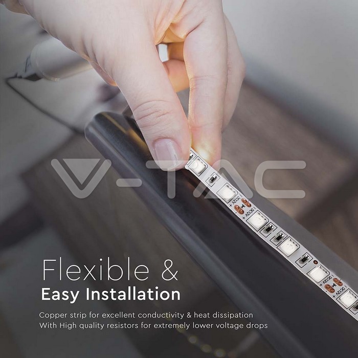 KIT IP20 LED Strip SMD5050 - 60 LEDs 4500K Non-waterproof