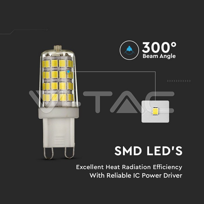 VT-204 3W G9 PLASTIC SPOTLIGHT SAMSUNG CHIP 6500K