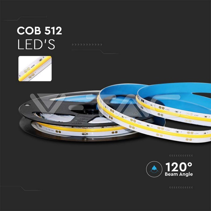 KIT RUBAN 13W/M LED COB STRIP LIGHT 4000K IP20 24V