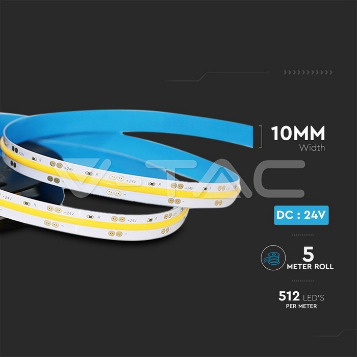 KIT RUBAN13W/M LED COB STRIP LIGHT 6000K IP20 24V