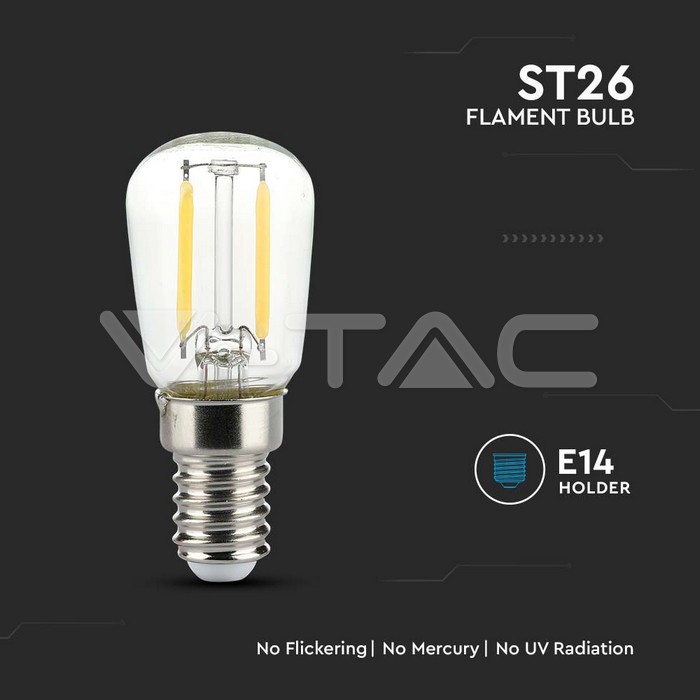 VT-1952 2W ST26 FILAMENT LED BULB 6000K
