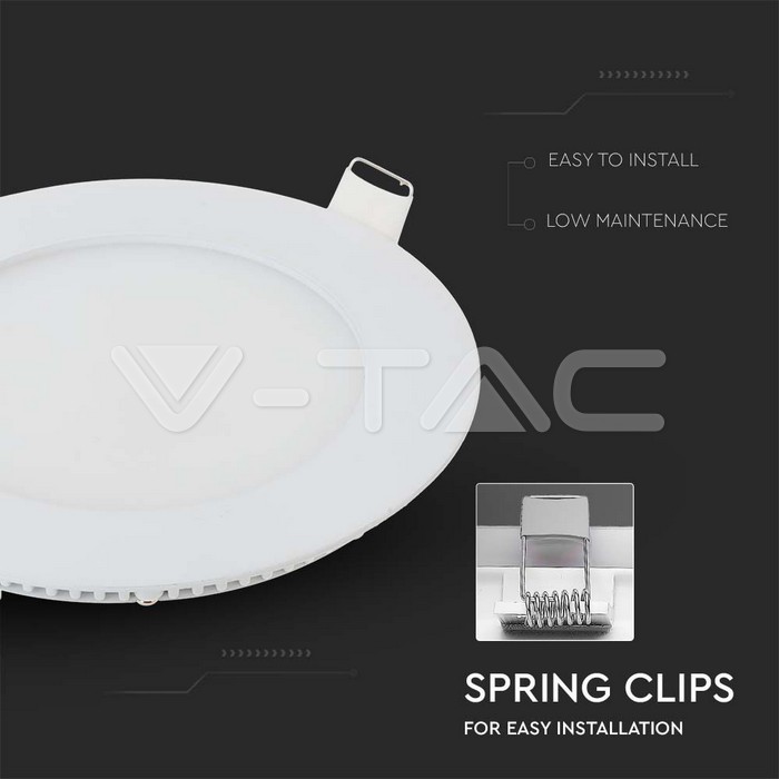 VT-607 6W LED Premium Panel Downlight - Round 6400K