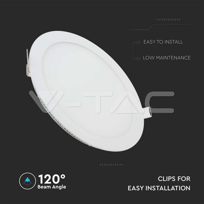 VT-1207 12W LED PREMIUM PANEL 4000K ROUND