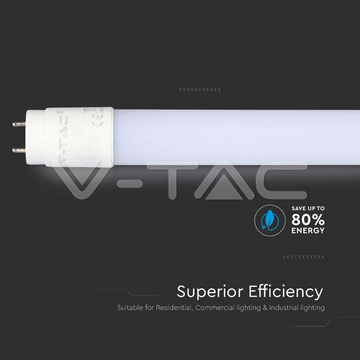 VT-122 16.5W T8 NANO PLASTIC TUBE NON ROTATABLE 120CM SAMSUNG CHIP 6500K 110LM/W