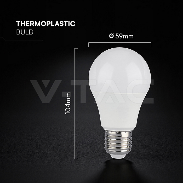 VT-2099 LED Bulb - 9W E27 A60 Thermoplastic 4000K