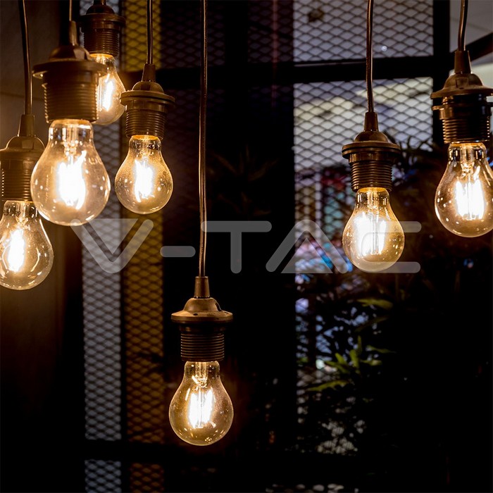 VT-2133 12W A70 LED FILAMENT BULB CLEAR COVER 2200K E27