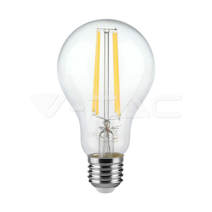 VT-2133 12W A70 LED FILAMENT BULB CLEAR COVER 3000K E27