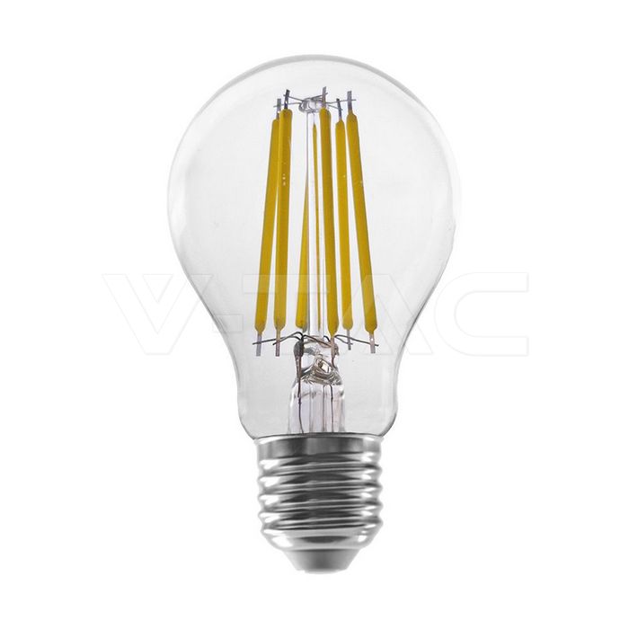 VT-2133 12W A70 LED FILAMENT BULB CLEAR COVER 4000K E27