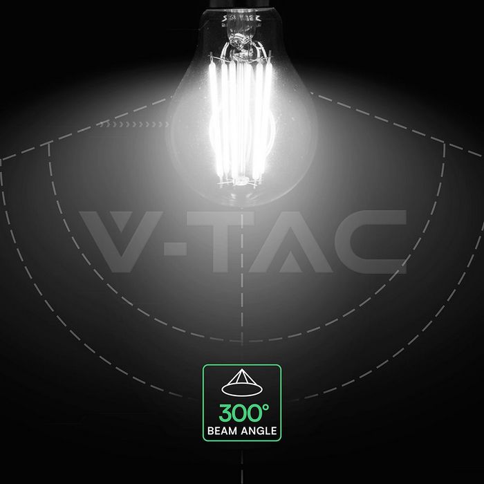 VT-2133 12W A70 LED FILAMENT BULB CLEAR COVER 6500K E27
