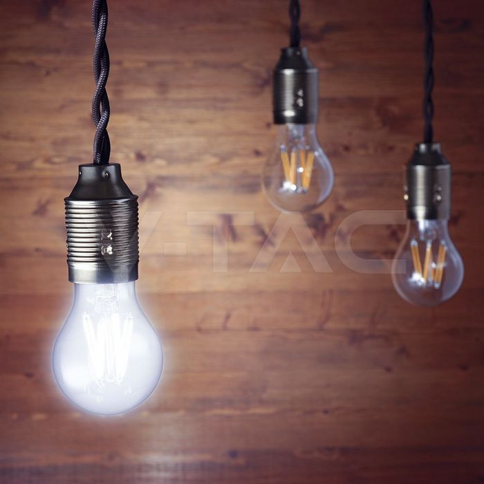 VT-2133 12W A70 LED FILAMENT BULB CLEAR COVER 6500K E27