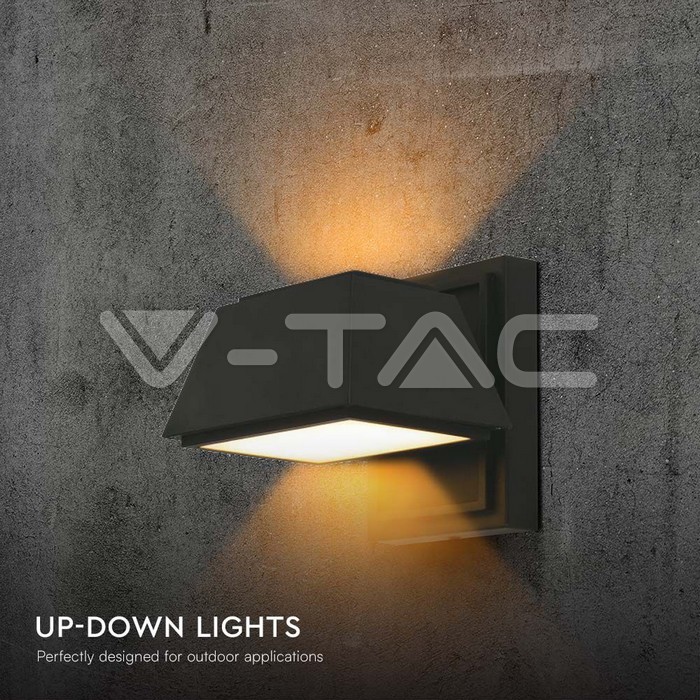 VT-1192 15W LED OUTDOOR WALL LIGHT 16x16.5x16.4mm 4000K BLACK BODY IP65