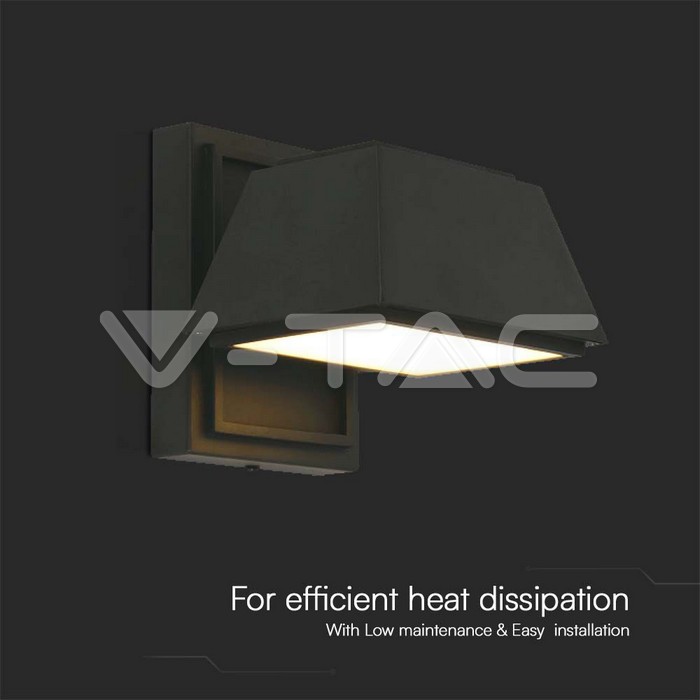 VT-1192 15W LED OUTDOOR WALL LIGHT 16x16.5x16.4mm 4000K BLACK BODY IP65