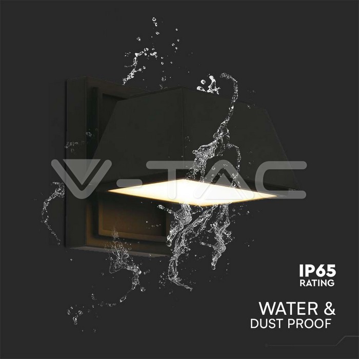 VT-1192 15W LED OUTDOOR WALL LIGHT 16x16.5x16.4mm 4000K BLACK BODY IP65