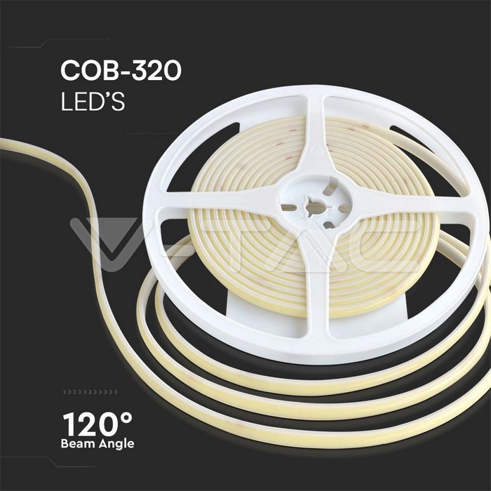 VT-COB 320 10W LED COB STRIP LIGHT RED IP67 24V