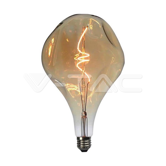 VT-2270 LED Bulb 4W Filament Spiral A165S 2700K Smoky Glass