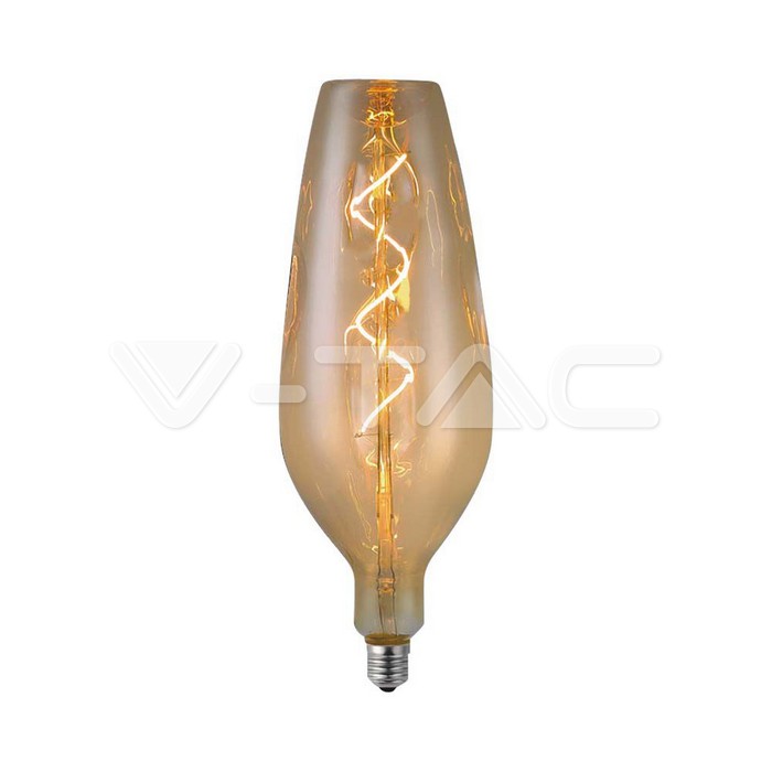 VT-2270 LED Bulb 4W Filament Spiral B125 2700K AMBER Glass