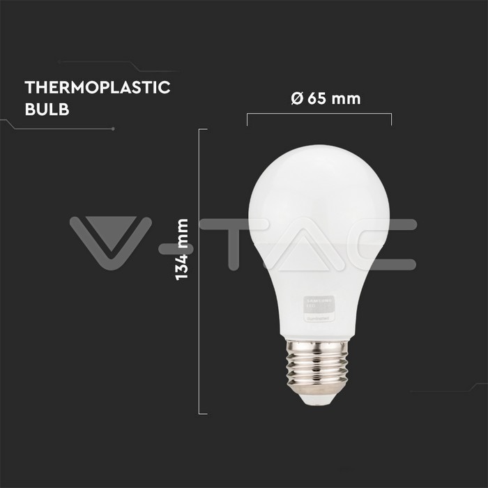VT-21017 17W A65 PLASTIC BULB SAMSUNG CHIP 6500K E27