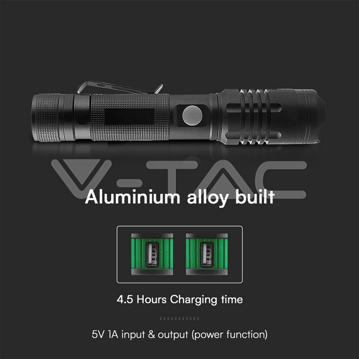 VT-9910 10W LED RECHARGEABLE TORCH LIGHT IP54