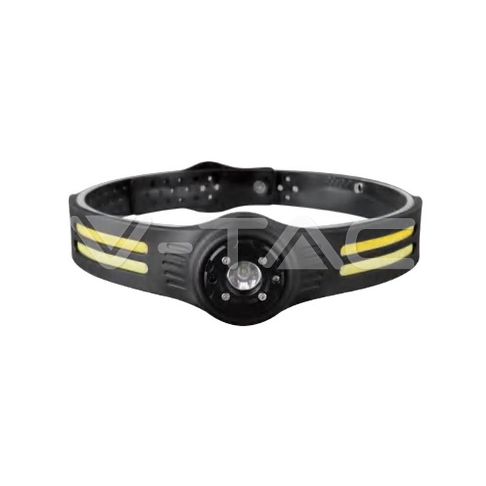 VT-9901 3W SMD + 5W COB SILICON HEAD LIGHT WITH BELT RECHARGEABLE IP43