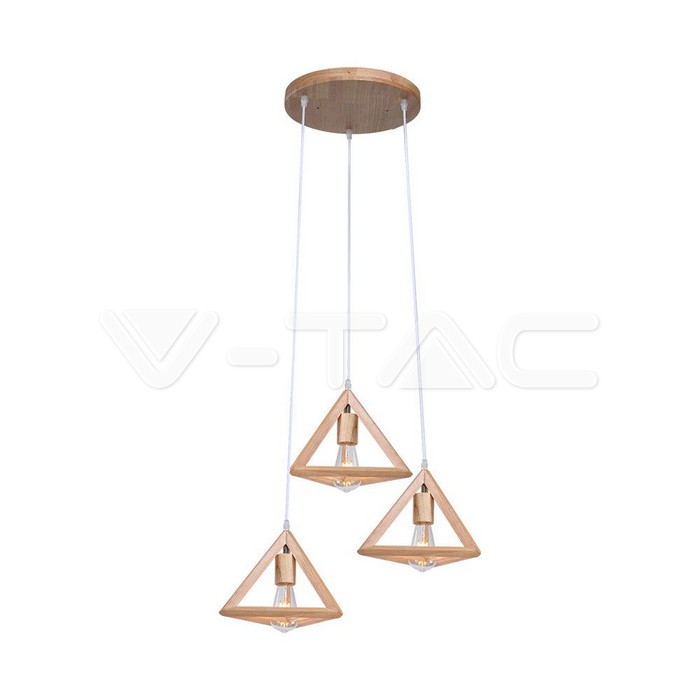 VT-7977 LED DESIGNER PENDANT LAMPHOLDER WOOD COLOR BODY