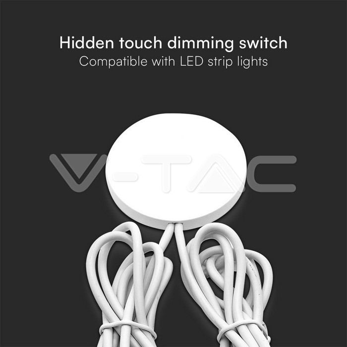 VT-2412 HIDDEN TOUCH DIMMER SWITCH FOR LED STRIP LIGHT WHITE BODY