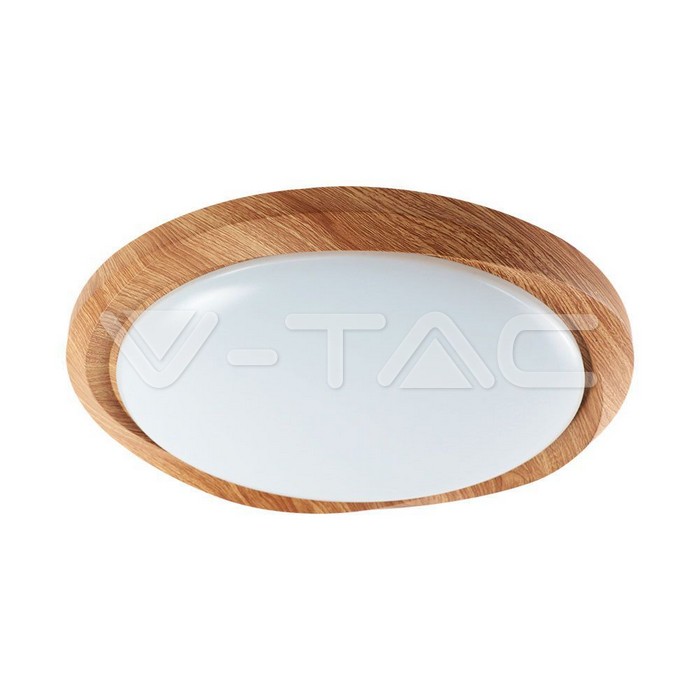 VT-8559 LED 30W/60W/30W DESIGNER DOMELIGHT REMOTE CONTROL WOOD GRAIN CYCLONE COVER DIMMABLE