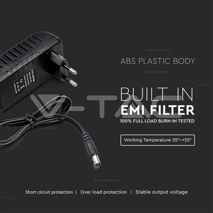 VT-23032 30W LED PLASTIC POWER SUPPLY 12V 2.5A IP44