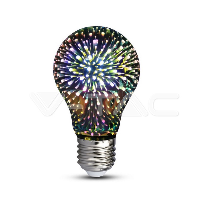 VT-2203 3W A60 LED 3D FILAMENT BULB COLORCODE:3000K E27
