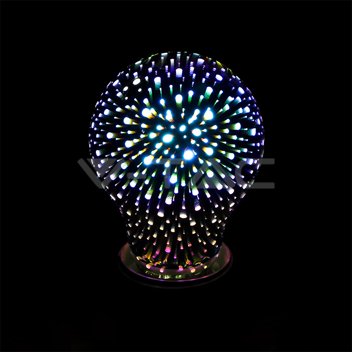 VT-2203 3W A60 LED 3D FILAMENT BULB COLORCODE:3000K E27