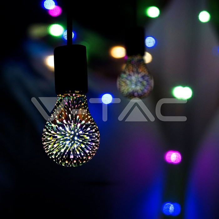 VT-2203 3W A60 LED 3D FILAMENT BULB COLORCODE:3000K E27