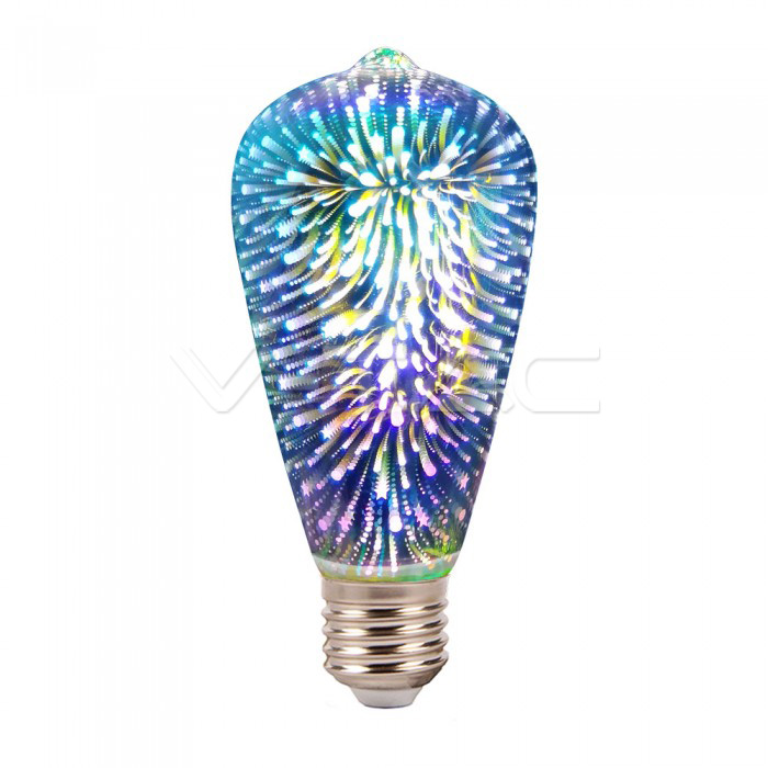 VT-2223 3W LED BULB 3D ST 64 3000K